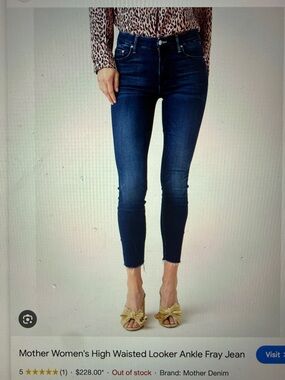 MOTHER The Looker Ankle Fray Size:27